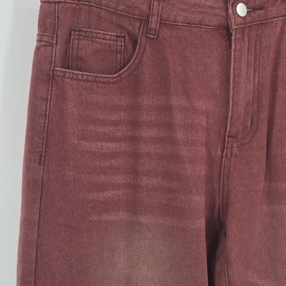 Mens Red Wide Leg Skater Jeans NWT